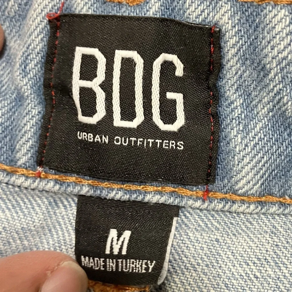 BDG Urban Outfitters Denim Mini Skirt Size Medium Raw Hem High Rise